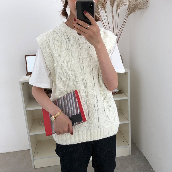 Vestă modernă pentru femei tricotată în trei culori