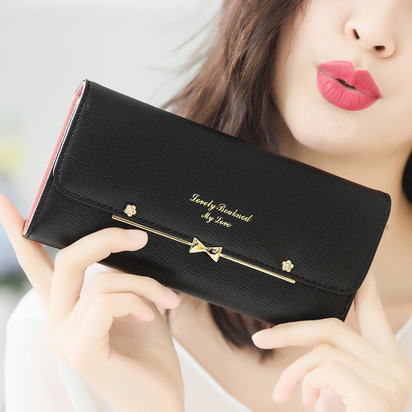 Portofel de dama in mai multe culori cu decor metalic