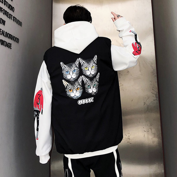 Vestă modernă pentru bărbați cu imprimeu în două culori