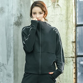 Γυναικεία αθλητικά σύνολα με δύο μέρη σε μαύρο χρώμα