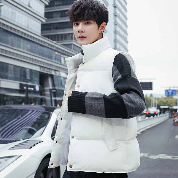 Vestă sport curată cu guler înalt în formă de O