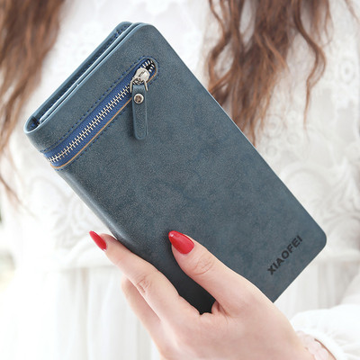 Portofel de dama modern in mai multe culori cu decor cu fermoar