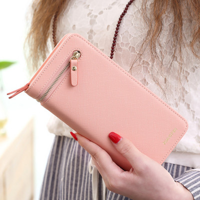 Portofel de dama modern in mai multe culori cu decor cu fermoar