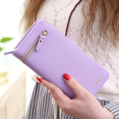 Portofel de dama modern in mai multe culori cu decor cu fermoar