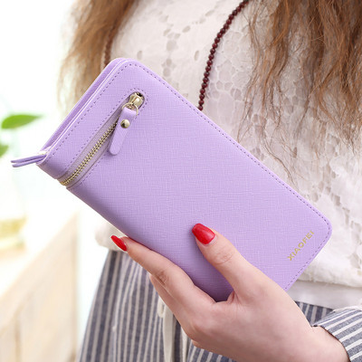 Portofel de dama modern in mai multe culori cu decor cu fermoar