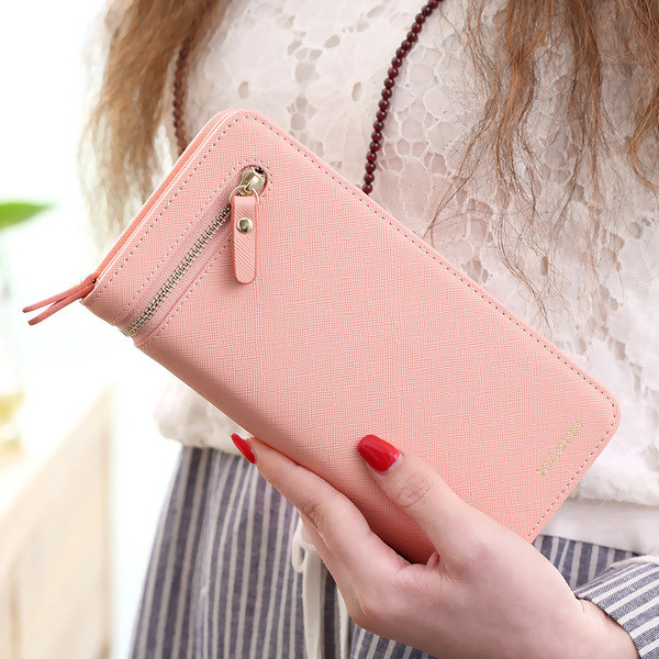 Portofel de dama modern in mai multe culori cu decor cu fermoar