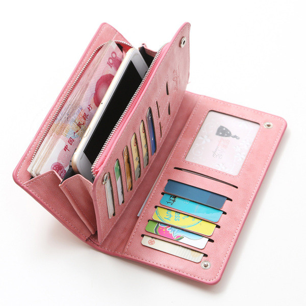 Portofel de dama modern in mai multe culori cu decor cu fermoar