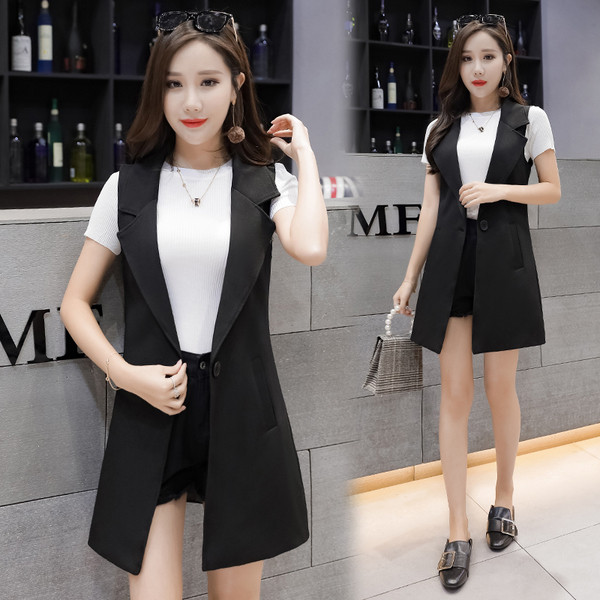 Vesta moderna de dama lunga cu buzunare in doua modele