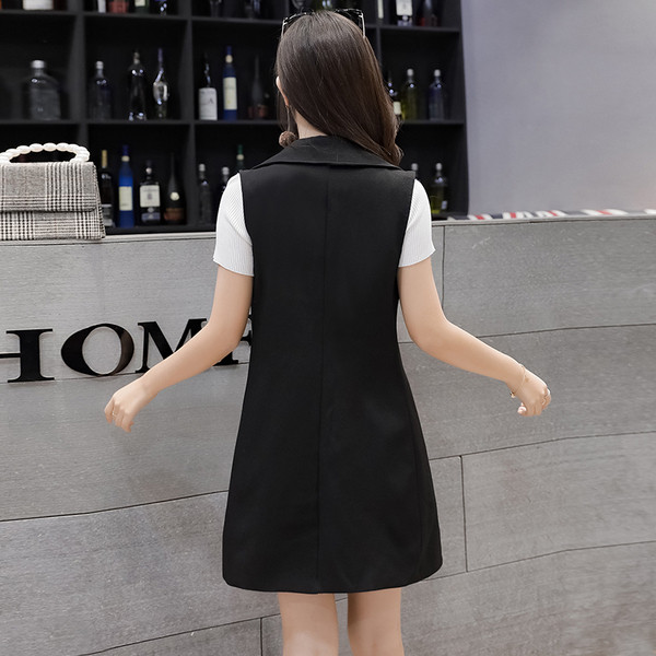 Vesta moderna de dama lunga cu buzunare in doua modele