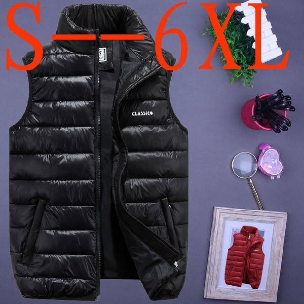 Ανδρικό γιλέκο με O-κολάρο σε διάφορα χρώματα και σε δύο μοντέλα