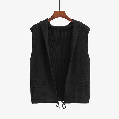 Καθημερινό γυναικείο γιλέκο με κουκούλα και τσέπες σε διάφορα χρώματα