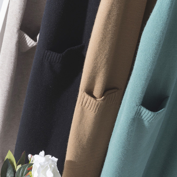 Υπέροχο μακρύ γυναικείο γιλέκο με ντεκολτέ σε σχήμα V σε τέσσερα χρώματα