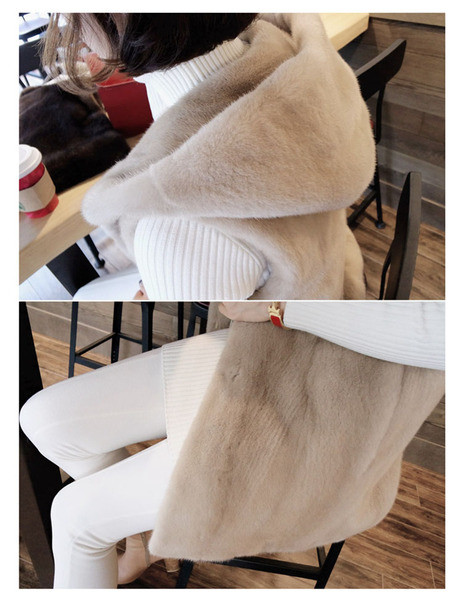 Κομψό μαλακό γυναικείο γιλέκο με κουκούλα σε δύο χρώματα