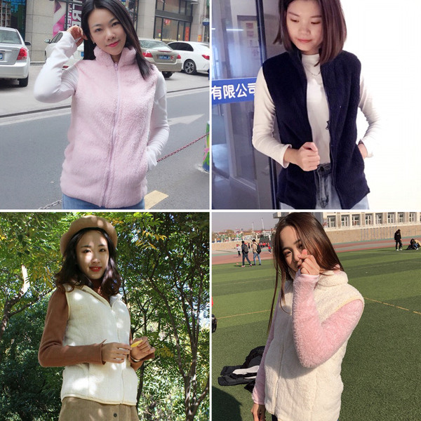 Vesta moderna de dama cu guler inalt in patru culori