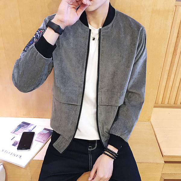 Jachetă pentru bărbați potrivită pentru utilizarea de zi cu zi în gri și negru