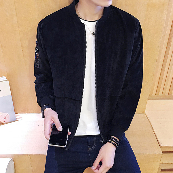 Jachetă pentru bărbați potrivită pentru utilizarea de zi cu zi în gri și negru