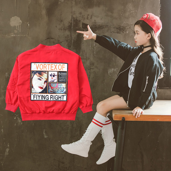 Geaca de zi cu zi pentru copii pentru fete cu aplicatie colorata in mai multe culori