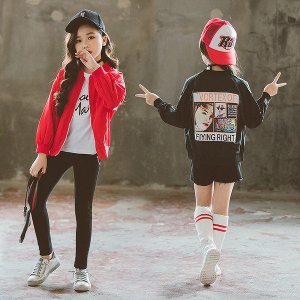 Geaca de zi cu zi pentru copii pentru fete cu aplicatie colorata in mai multe culori