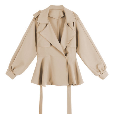 Μοντέρνο γυναικείο παλτό με ντεκολτέ σε σχήμα V σε δύο χρώματα