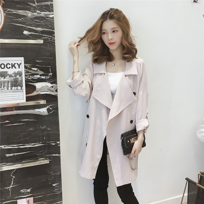 Μοντέρνο μακρύ παλτό με διακοσμητικά κουμπιά σε τρία χρώματα