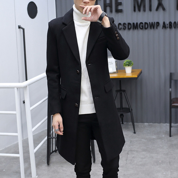 Palton elegant pentru bărbați cu nasturi în mai multe culori