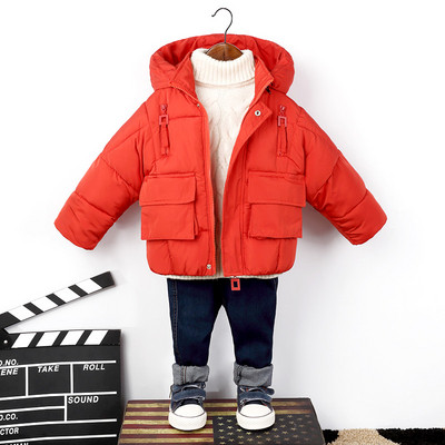 Καθημερινό παιδικό μπουφάν σε διάφορα χρώματα με τσέπες και κουκούλα