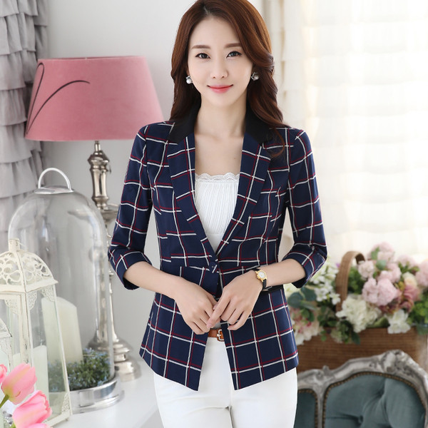 Geaca dama in carouri in doua culori