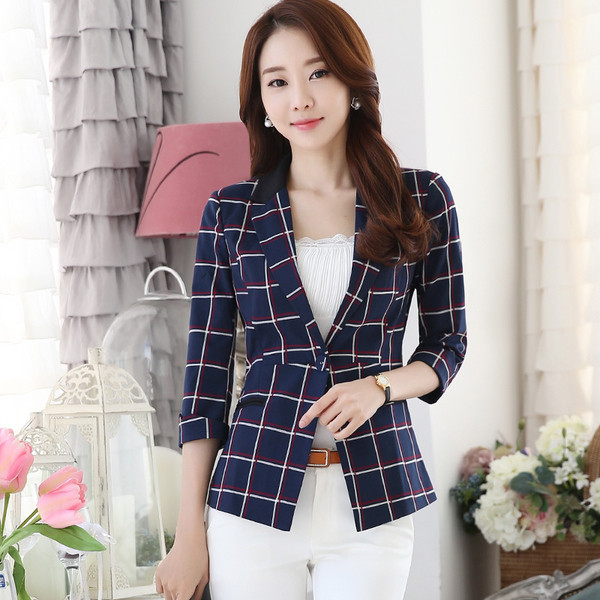 Geaca dama in carouri in doua culori