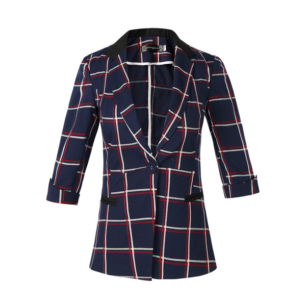 Geaca dama in carouri in doua culori