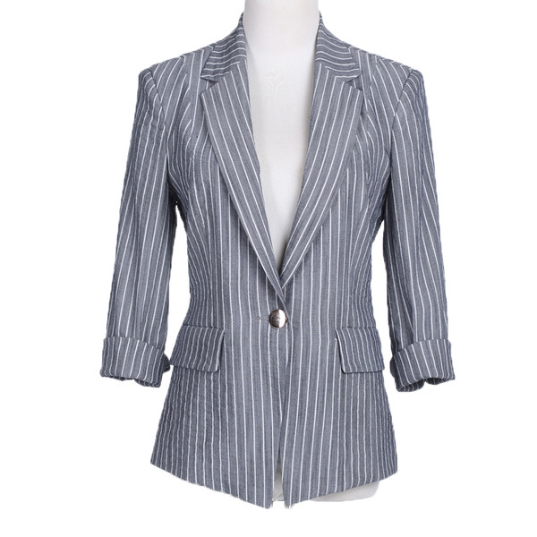 Geaca zilnica de dama cu dungi in doua culori