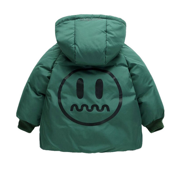 Χειμερινό παιδικό μπουφάν  με εφαρμογή και κουκούλα σε διάφορα χρώματα