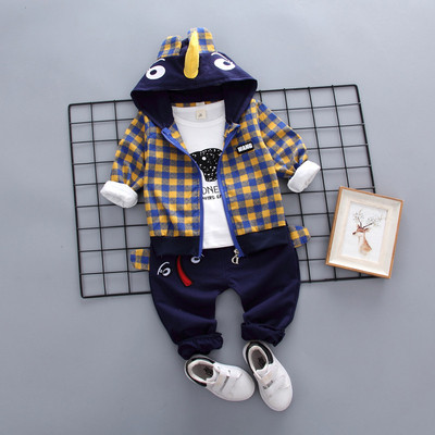 Παιδικό σετ τριών τεμαχίων για αγόρια με τρισδιάστατο στοιχείο - τρία χρώματα