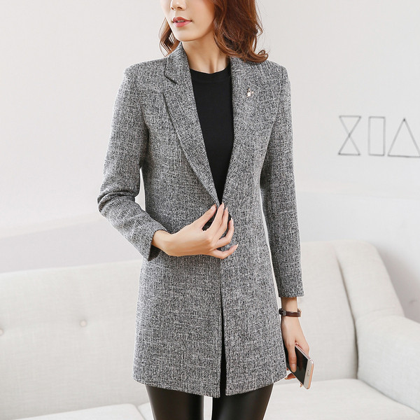 Дамски блейзър с джобове в четири цвята