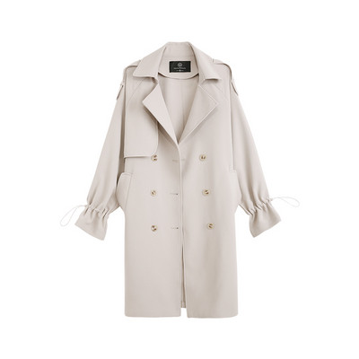 Palton modern de dama cu decolteu in V si nasturi in doua culori