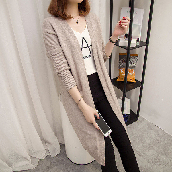 Γυναικεία  κομψή  μακρύ ζακέτα σε διάφορα χρώματα