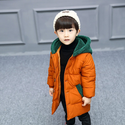 Μακρύ παιδικό μπουφάν σε δύο χρώματα κατάλληλο για αγόρια και κορίτσια