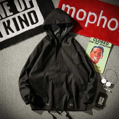 Ежедневно мъжко яке с качулка в два цвята