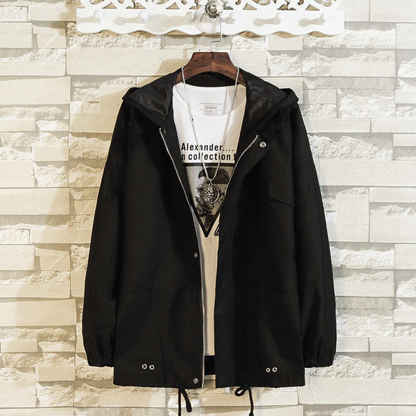 Ежедневно мъжко яке с качулка в два цвята