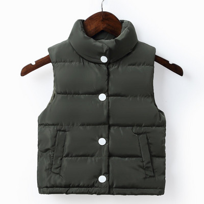 Παιδικό γιλέκο με ψηλό κολάρο  σε διάφορα χρώματα