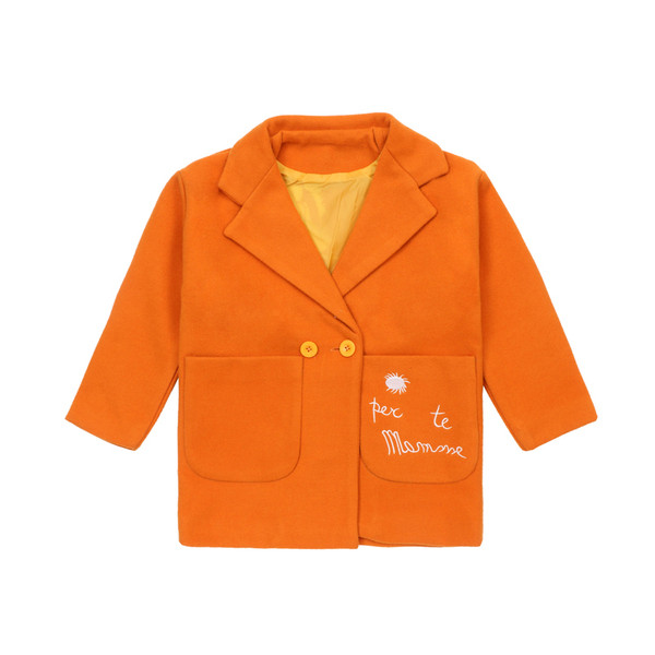 Palton elegant pentru copii cu decolteu in V si buzunare in mai multe culori