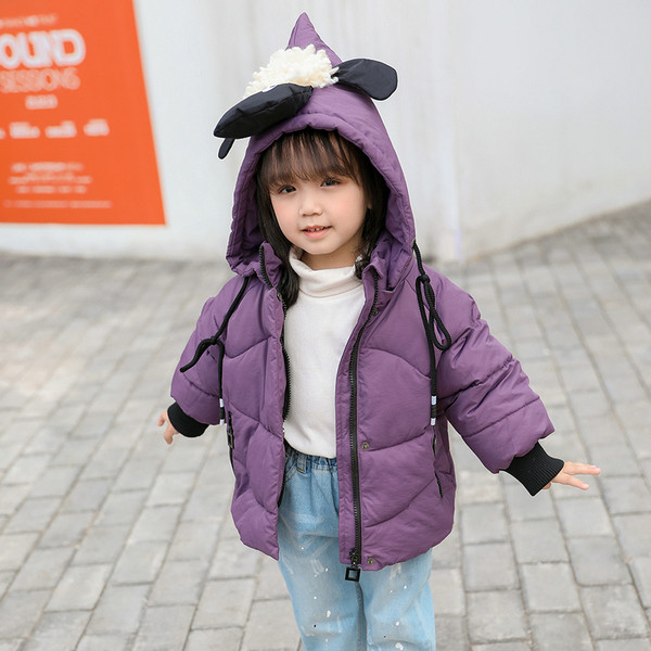 Geaca moderna pentru copii cu decor 3D in mai multe culori