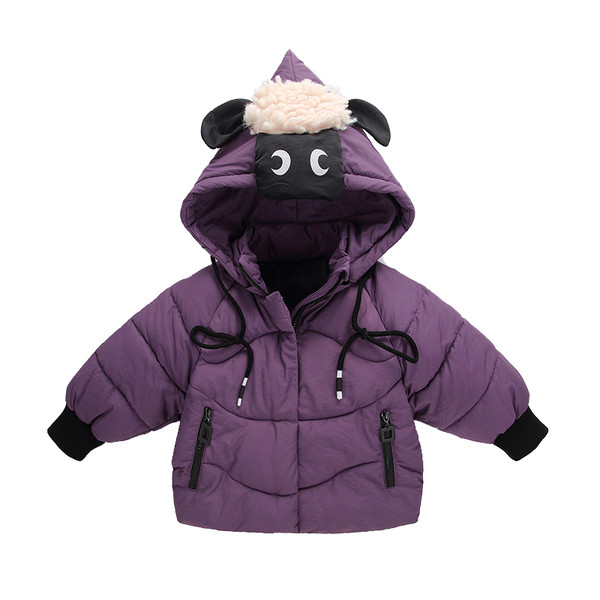 Geaca moderna pentru copii cu decor 3D in mai multe culori