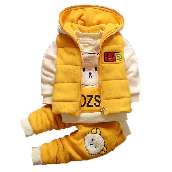 Három részből álló meleg gyermekkészlet fiúknak és lányoknak - három színben