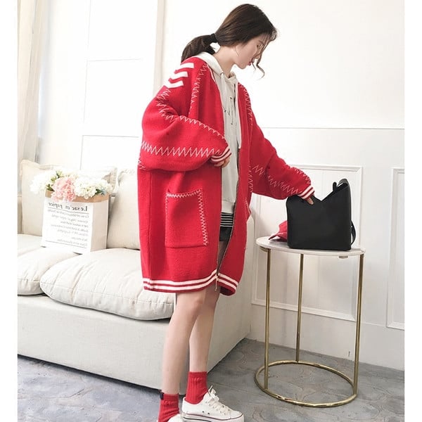 Γυναικεία κομψή  μακρύ ζακέτα σε διάφορα χρώματα - ευρύ χρώμα