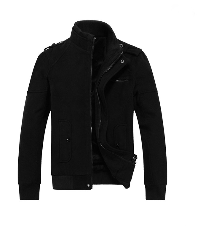 Jachetă pentru bărbați de culoare gri și negru, cu căptușeală moale