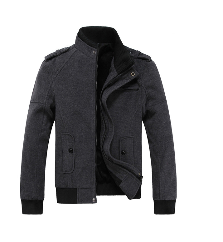 Мъжко яке в сив и черен цвят с мека подплата