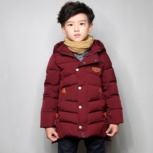 Gyerekkabát fiúnak, kapucnival, két színben