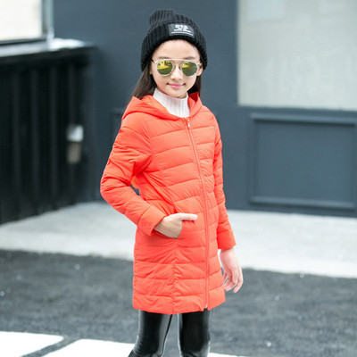 Καθημερινό παιδικό μπουφάν με κουκούλα με μακρύ σχέδιο σε διάφορα χρώματα