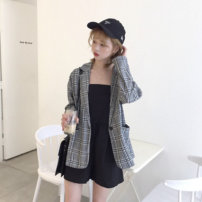 Γυναικείο μοντέρνο παλτό με ντεκολτέ σε σχήμα V σε δύο χρώματα