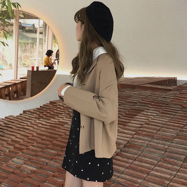 Palton de dama de toamna de culoare maro